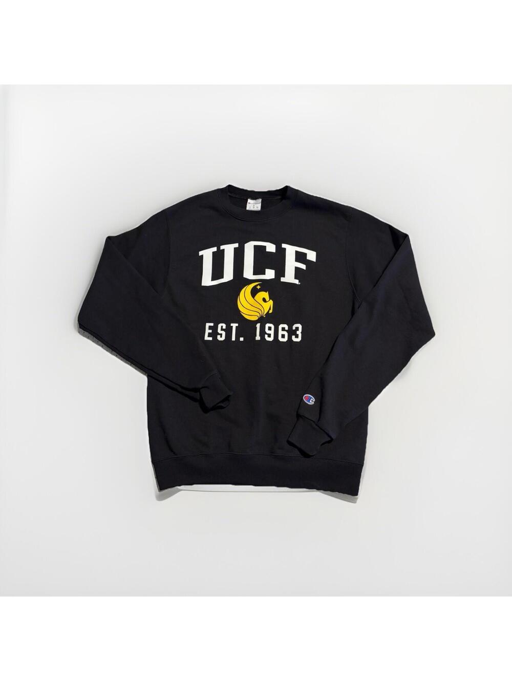 ChampionsUCF Knights Sweatshirt Mens Small Black NCAA Football Pullover Crewneck